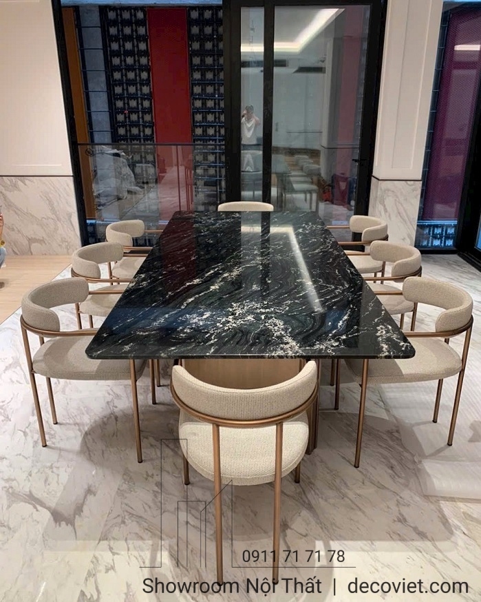 bộ bàn ăn 8 ghế mặt đá