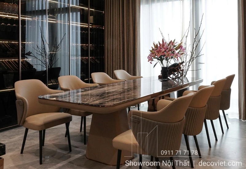 bộ bàn ăn 8 ghế cao cấp