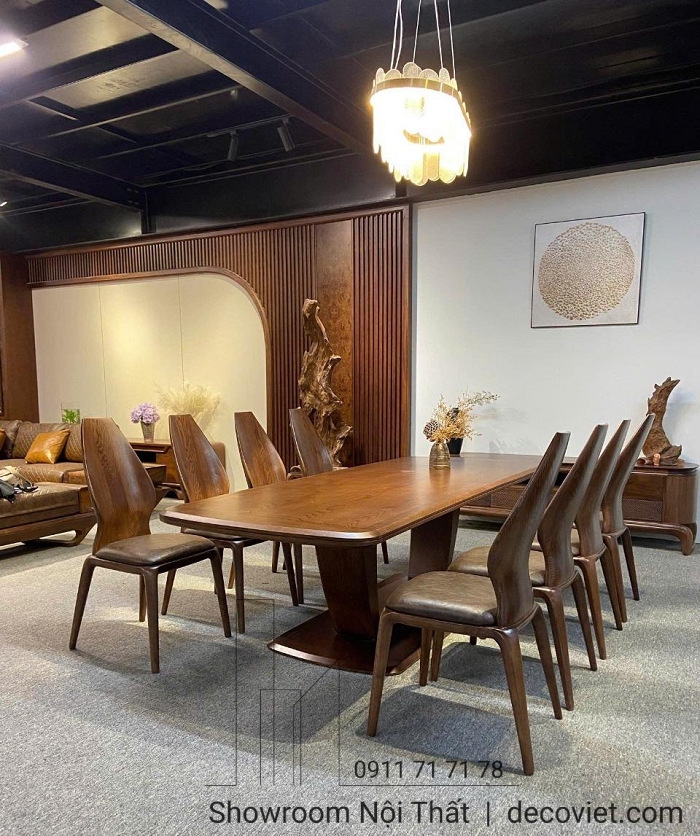 bàn ăn gỗ 8 ghế nhập khẩu
