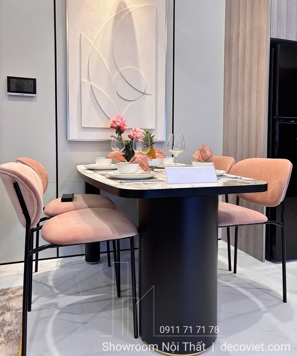 bàn ăn 4 ghế mặt đá