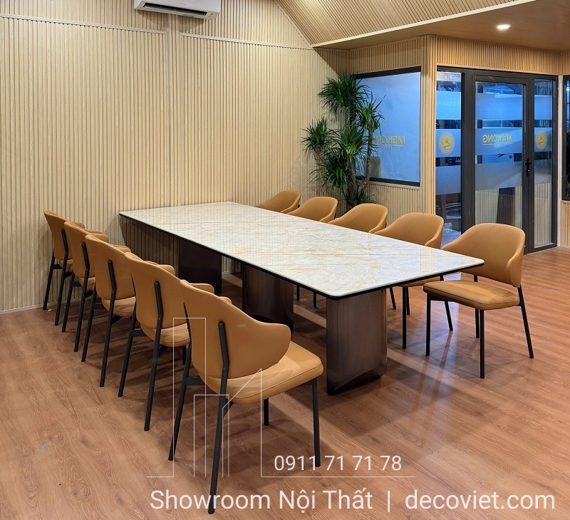 bàn ăn mặt đá 14 ghế