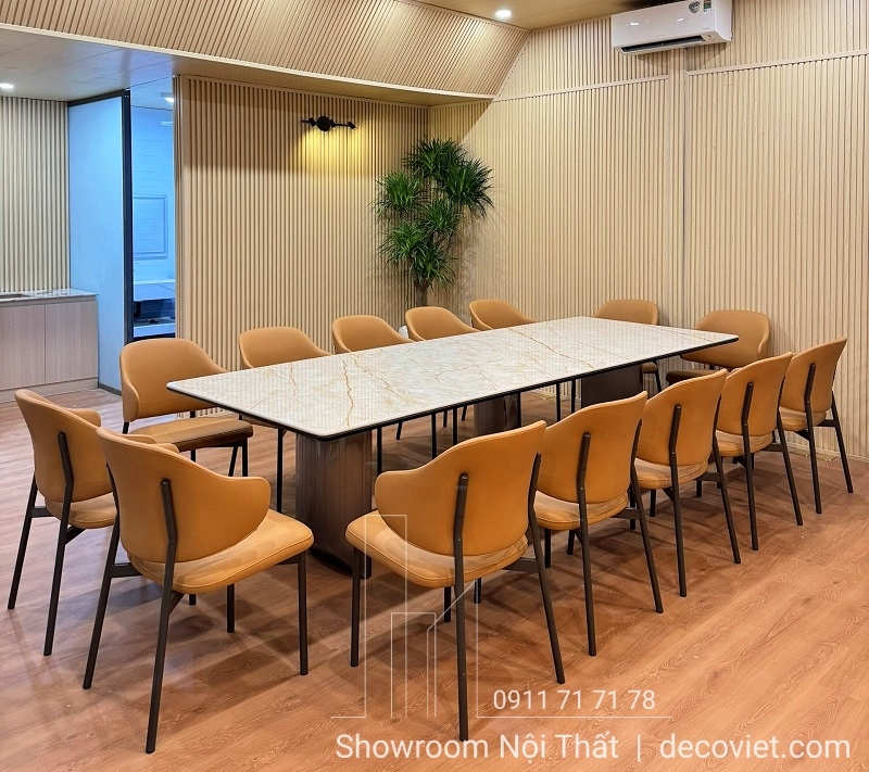 bàn ăn mặt đá lớn 14 ghế