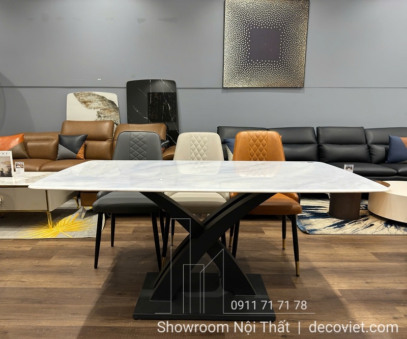 bàn ăn mặt đá hiện đại