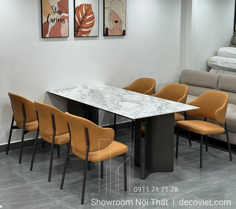 bàn ăn mặt đá 6 ghế giá rẻ
