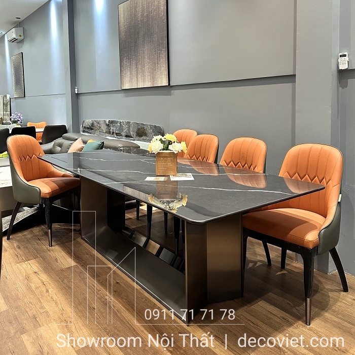 bộ bàn ăn 8 ghế mặt đá nhập khẩu