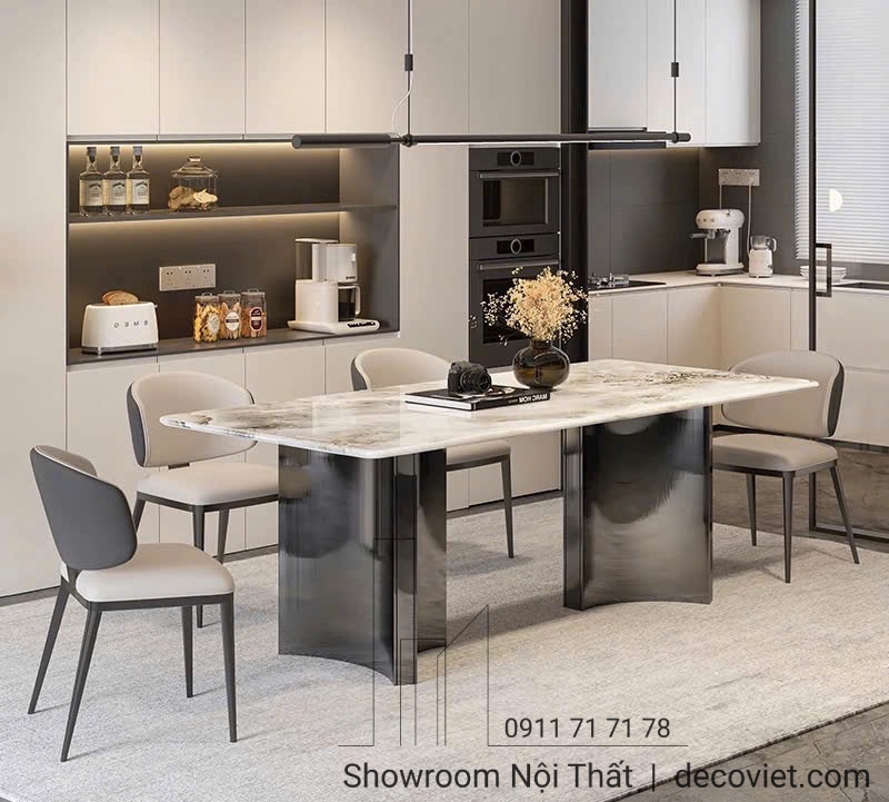 bàn ăn mặt đá cẩm thạch
