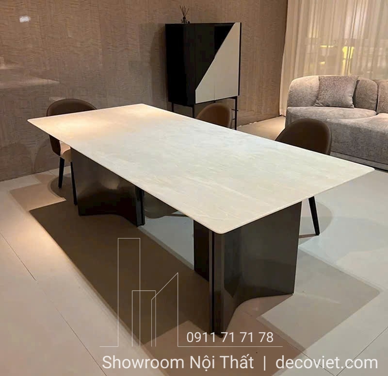 bàn ăn mặt đá tự nhiên 4 ghế