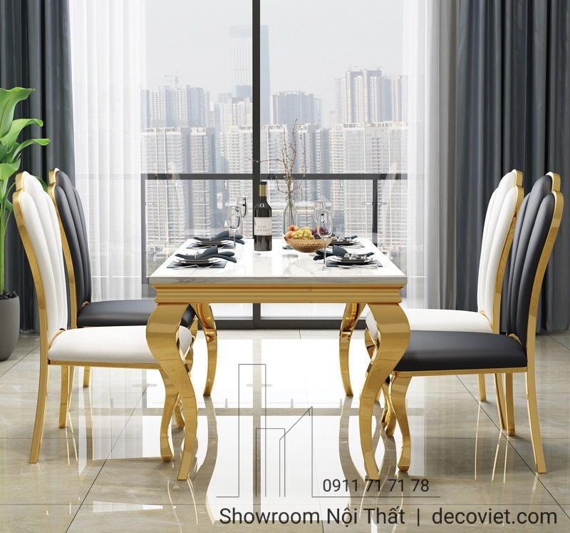 bộ bàn ăn tân cổ điển