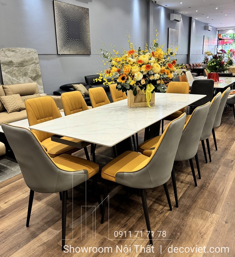 bàn ăn thông minh kéo dài 10 ghế