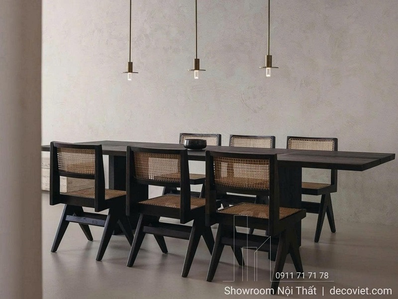 mẫu bàn ăn 6 người gỗ tự nhiên