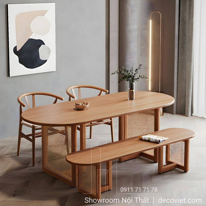 bộ bàn ghế ăn phù hợp phong cách scandinavian và japandi