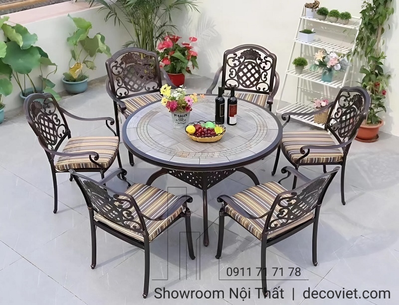 bàn ghế ngoài trời nhập khẩu, chống gỉ sét, bền đẹp lâu dài