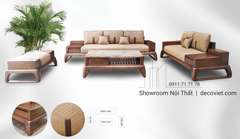 bộ bàn ghế sofa gỗ hiện đại