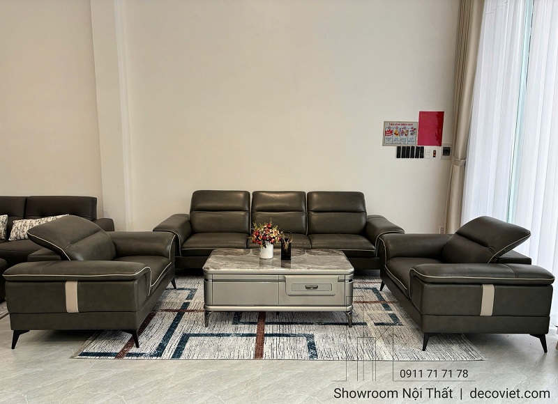 Bộ ghế sofa da bò hiện đại 988T sang trọng cho phòng khách cao cấp