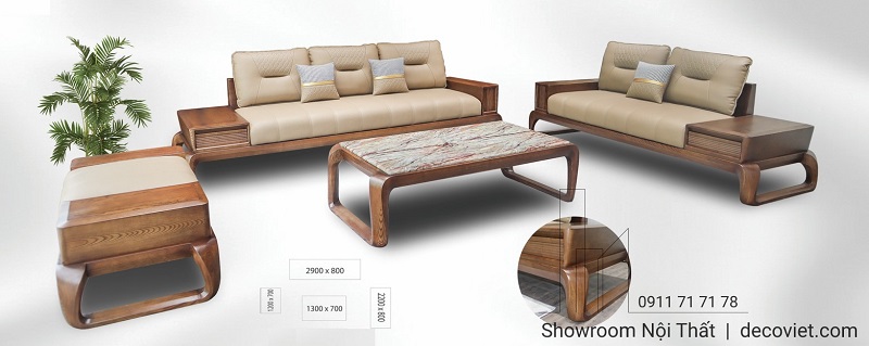 sofa gỗ phòng khách