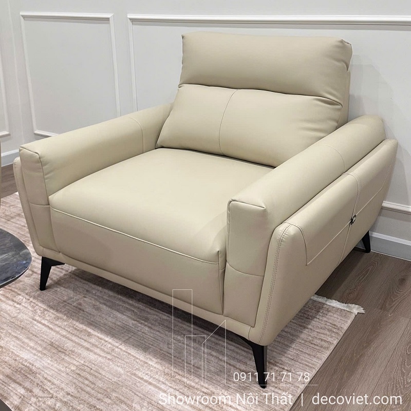 Ghế sofa đơn 1179T da cao cấp mang lại cảm giác thư giãn thoải mái