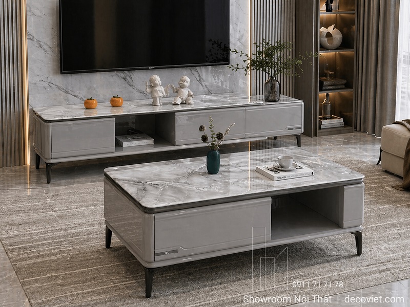 Set kệ tivi và bàn trà 116T thiết kế đồng bộ sang trọng cho phòng khách