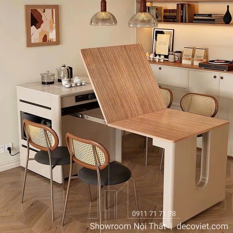 Bàn đảo bếp gấp gọn 3 trong 1 2801S hiện đại cho không gian bếp nhỏ