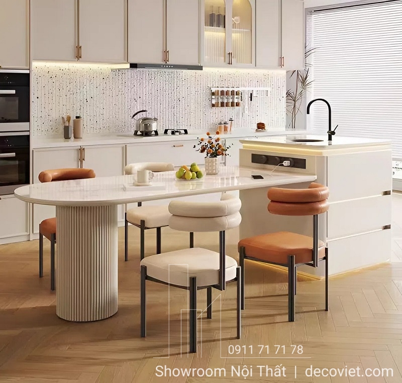 bàn đảo bếp mặt đá hiện đại