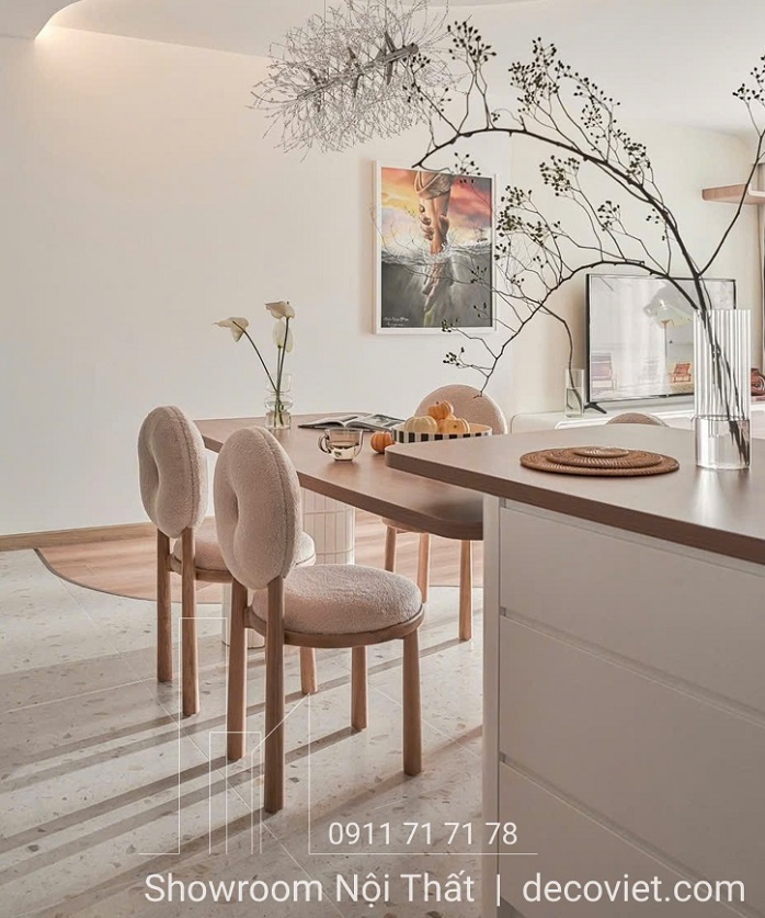 Thiết kế bàn đảo bếp đẹp 2654S phù hợp với không gian bếp mở