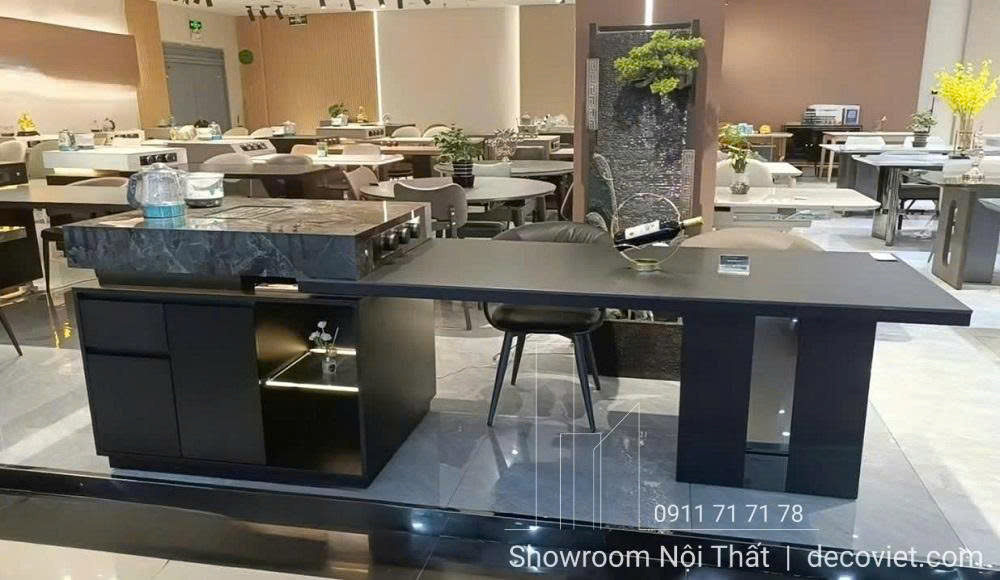 dảo bếp kết hợp bàn ăn nhập khẩu