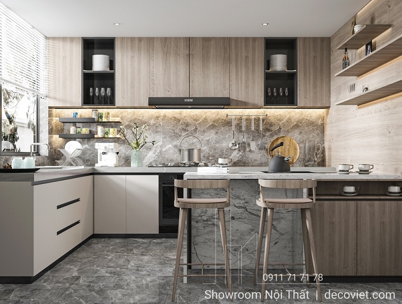 Tủ Bếp Gỗ Công Nghiệp