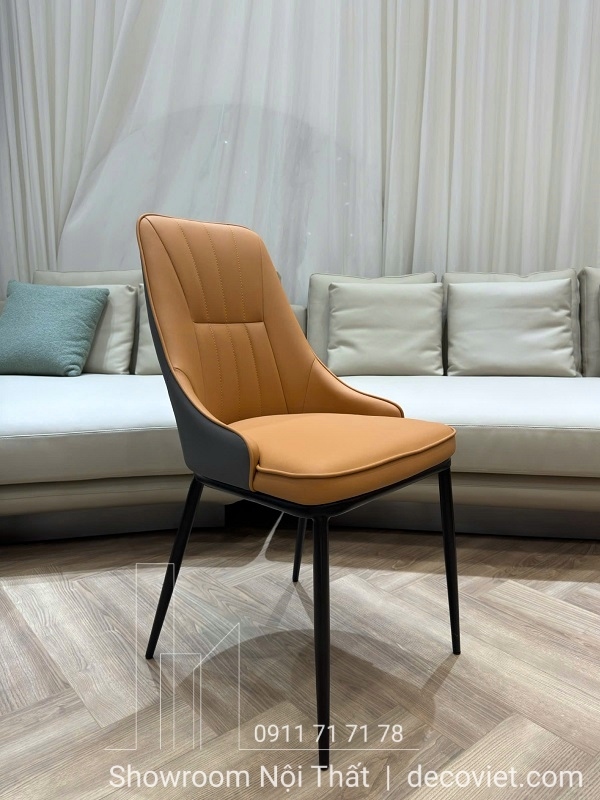 ghế ăn bọc da chân sắt