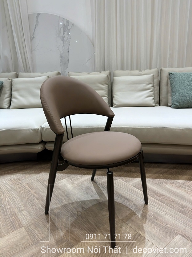 ghế ăn bọc da chân sắt