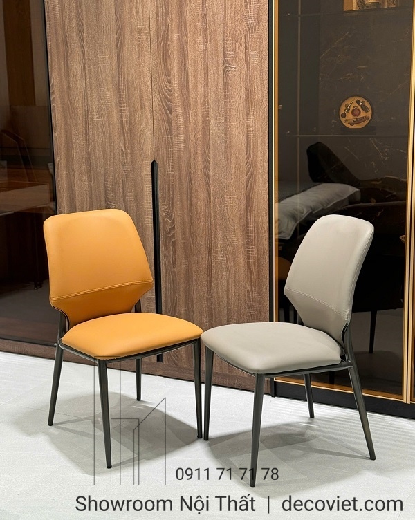 ghế ăn bọc da chân sắt