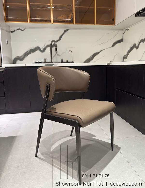 Ghế ăn bọc da cao cấp 570S thiết kế lưng cong ôm sát người ngồi