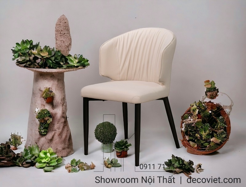 ghế ăn bọc da chân sắt