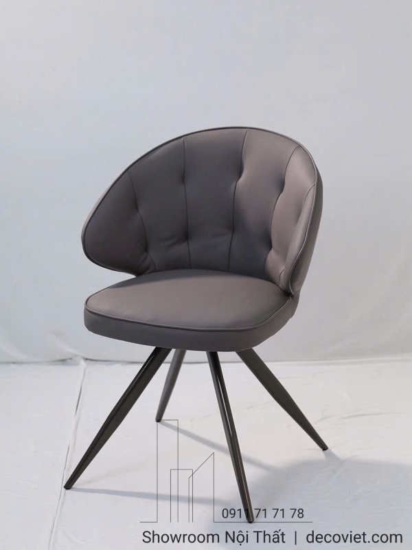 ghế ăn xoay 360 độ bọc da hiện đại, nệm ngồi êm ái