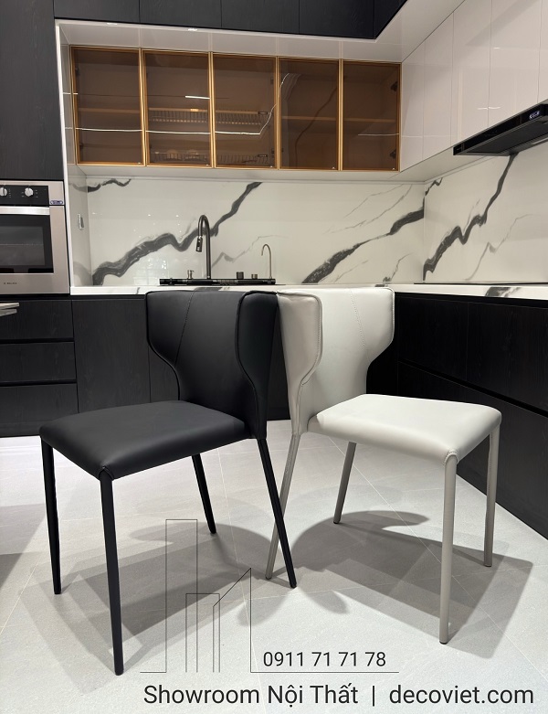 ghế bàn ăn bọc da