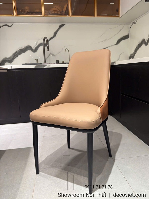 Ghế ăn bọc da chân sắt 580S cho phòng bếp