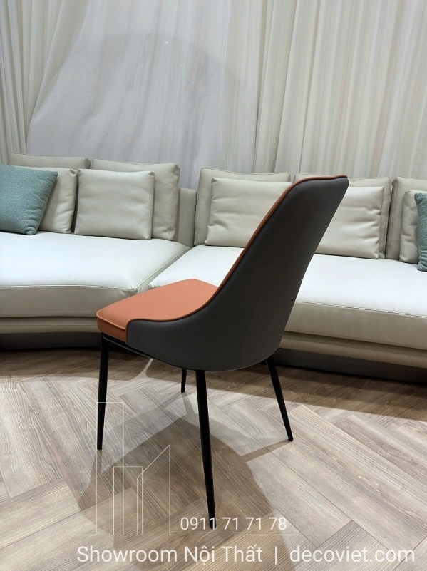 ghế ăn bọc da chân sắt