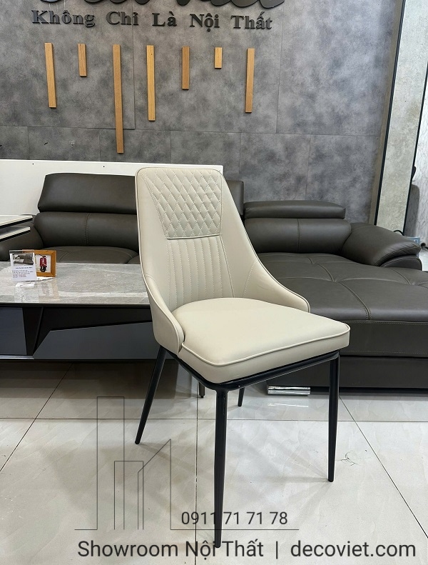 ghế ăn bọc da chân sắt