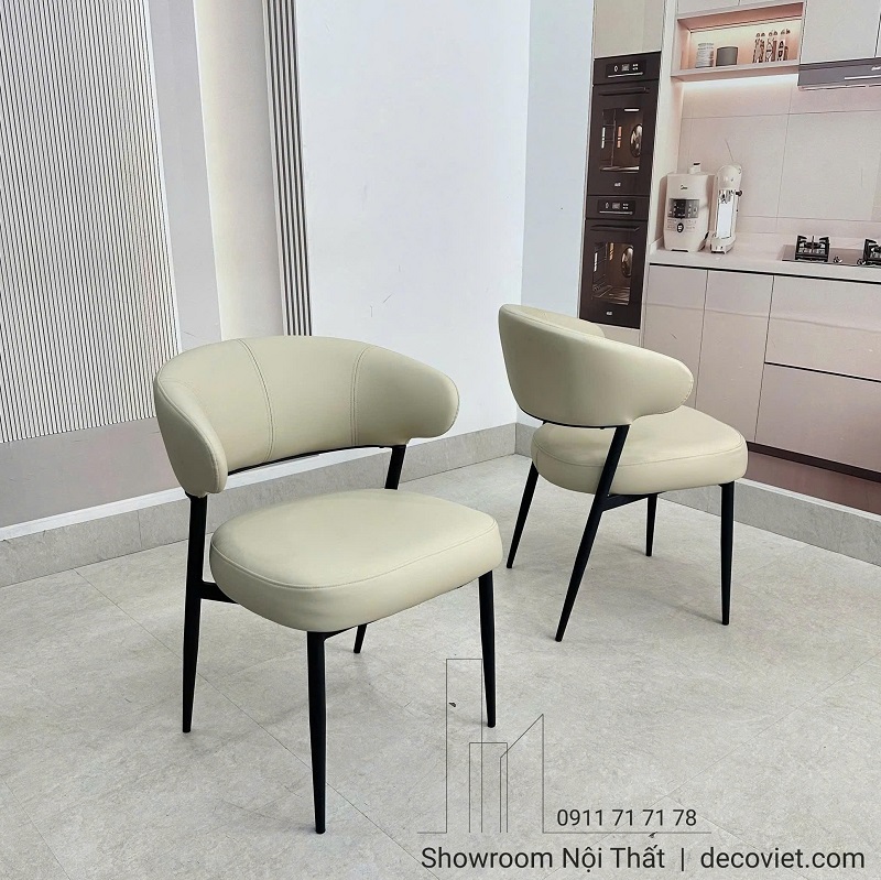 Thiết kế ghế ăn đẹp với lưng tựa ôm dáng, ngồi êm ái