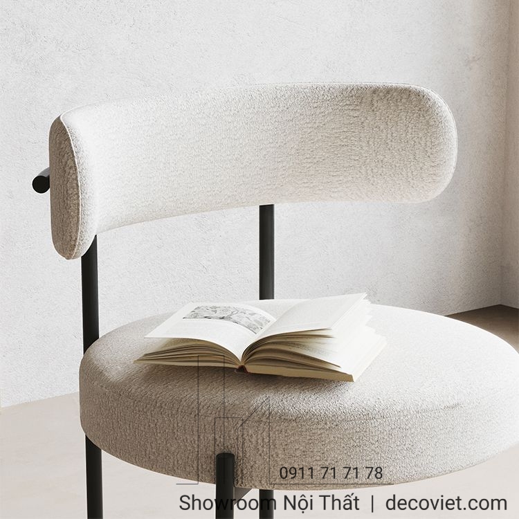 ghế ăn bọc vải chân sắt