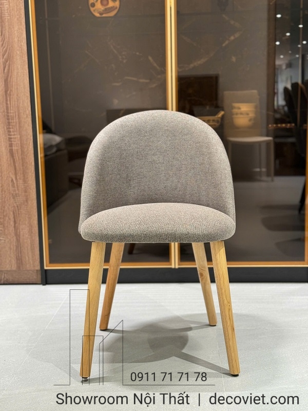 ghế ăn bọc vải chân gỗ
