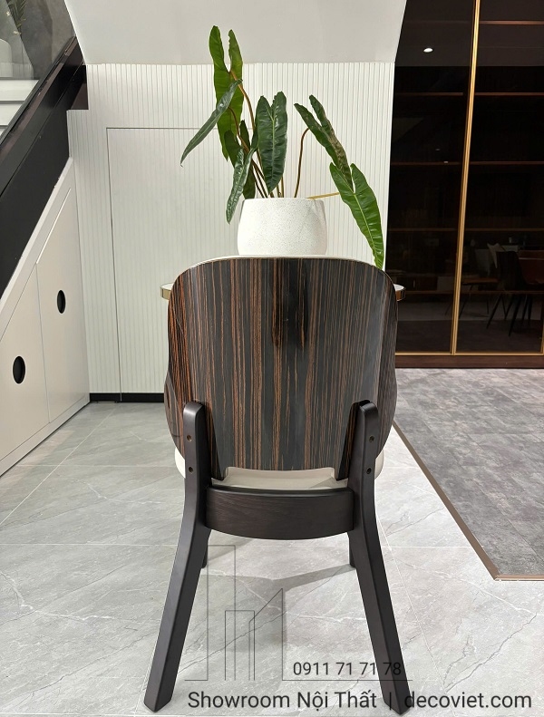 Ghế ăn phòng ăn sang trọng lưng tựa gỗ uốn cong độc đáo