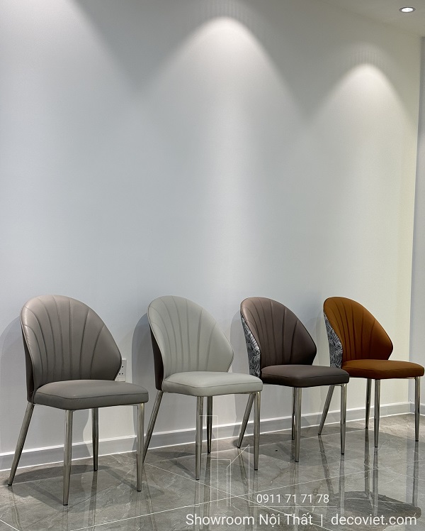 Ghế bàn ăn hiện đại chân inox chắc chắn, êm ái và tinh tế