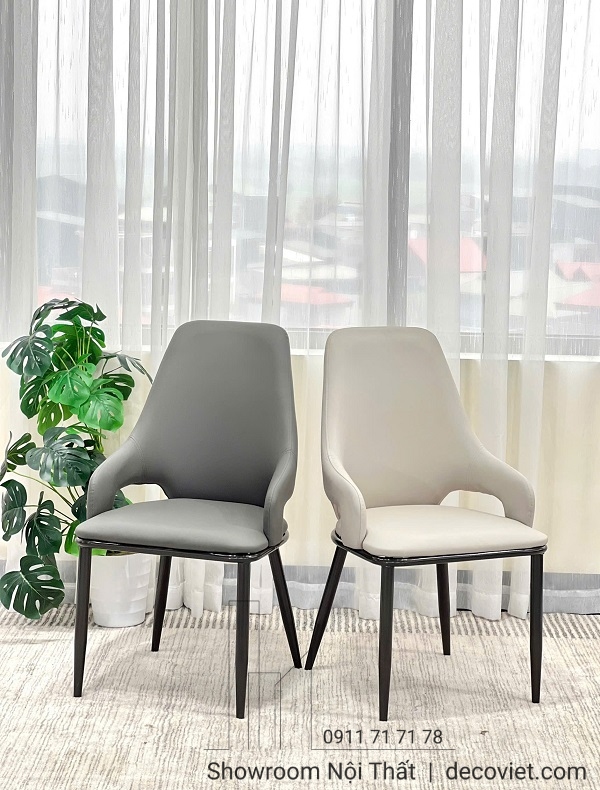 Ghế bàn ăn bọc da 564S chân sắt sơn tĩnh điện chắc chắn, bền đẹp