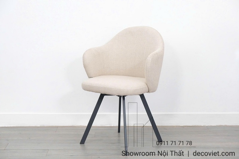 ghế ăn bọc vải chân xoay cho phòng ăn chung cư
