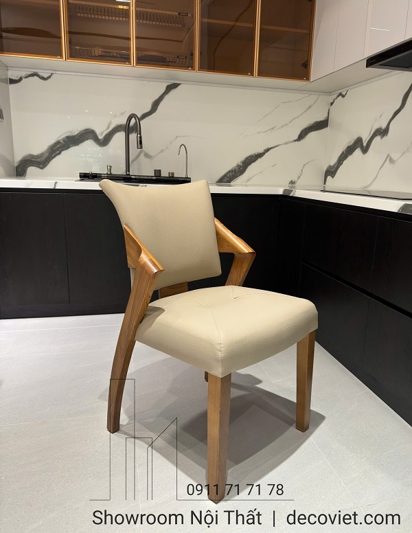 ghế ăn gỗ bọc da cao cấp