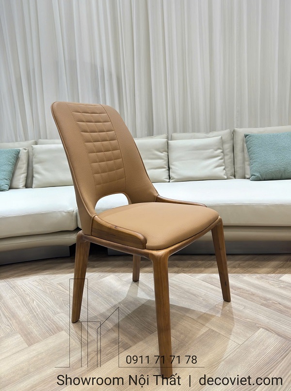 ghế ăn gỗ bọc da