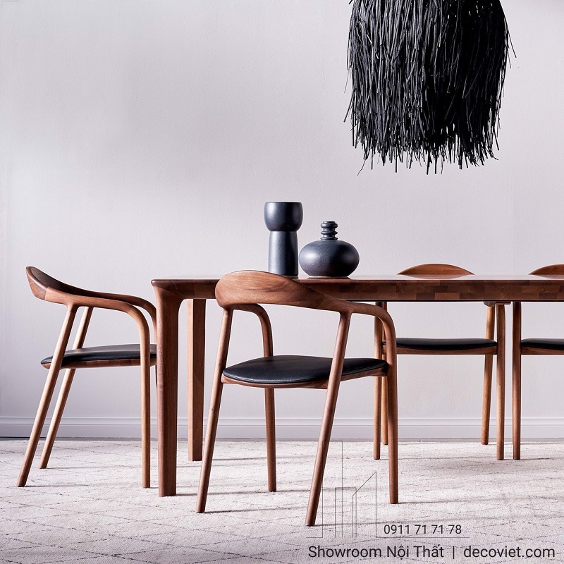ghế ăn gỗ tự nhiên 601S có tay vịn hiện đại sang trọng