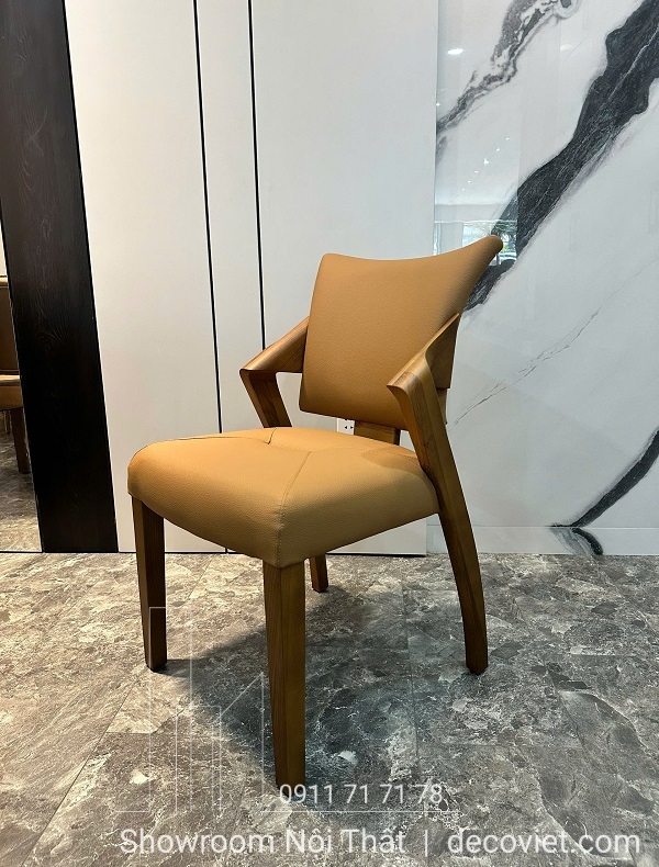 ghế ăn gỗ bọc da