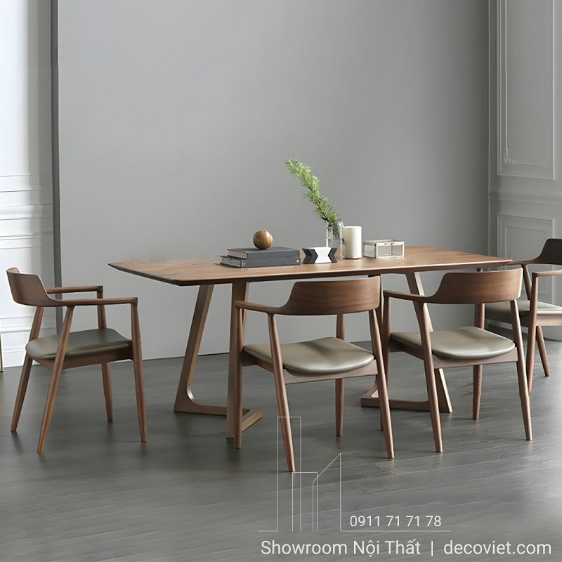 ghế ăn gỗ tự nhiên 602S có tay vịn hiện đại sang trọng