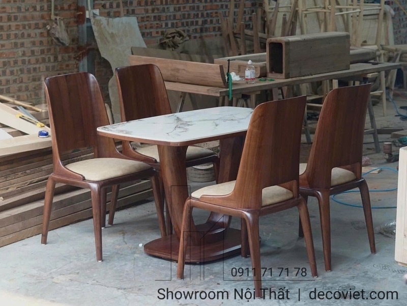 ghế  gỗ óc chó bọc da