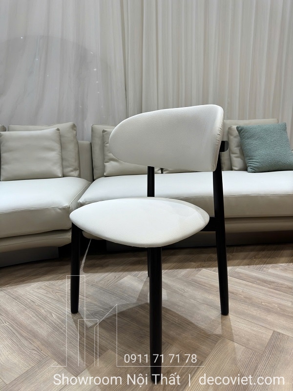 ghế ăn bọc da chân sắt hiện đại